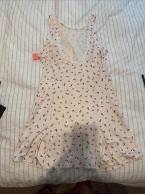 Free People Women's Floral Cream Dress with Daisy Trim